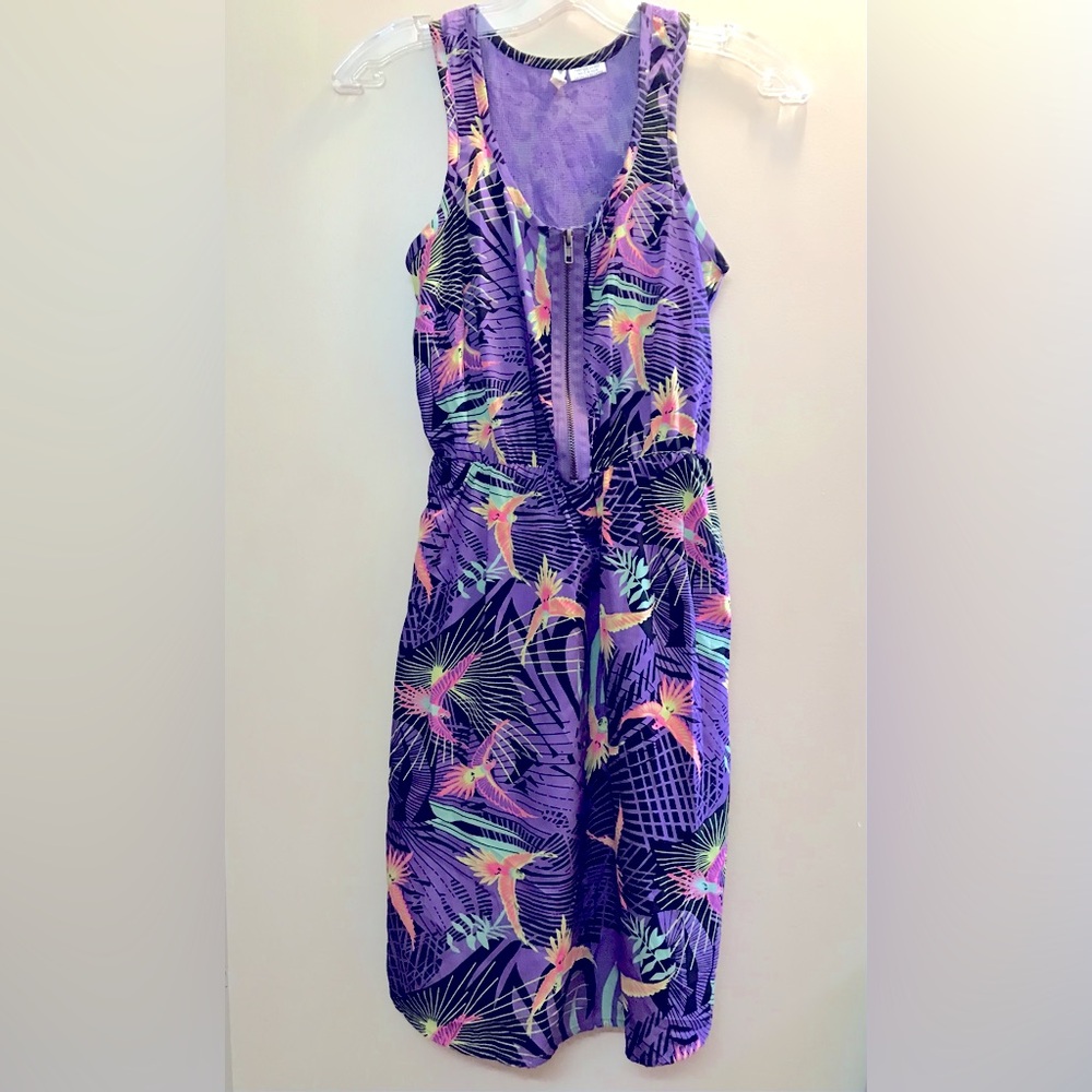 Vintage Triple Five Soul Purple Tropical Dress